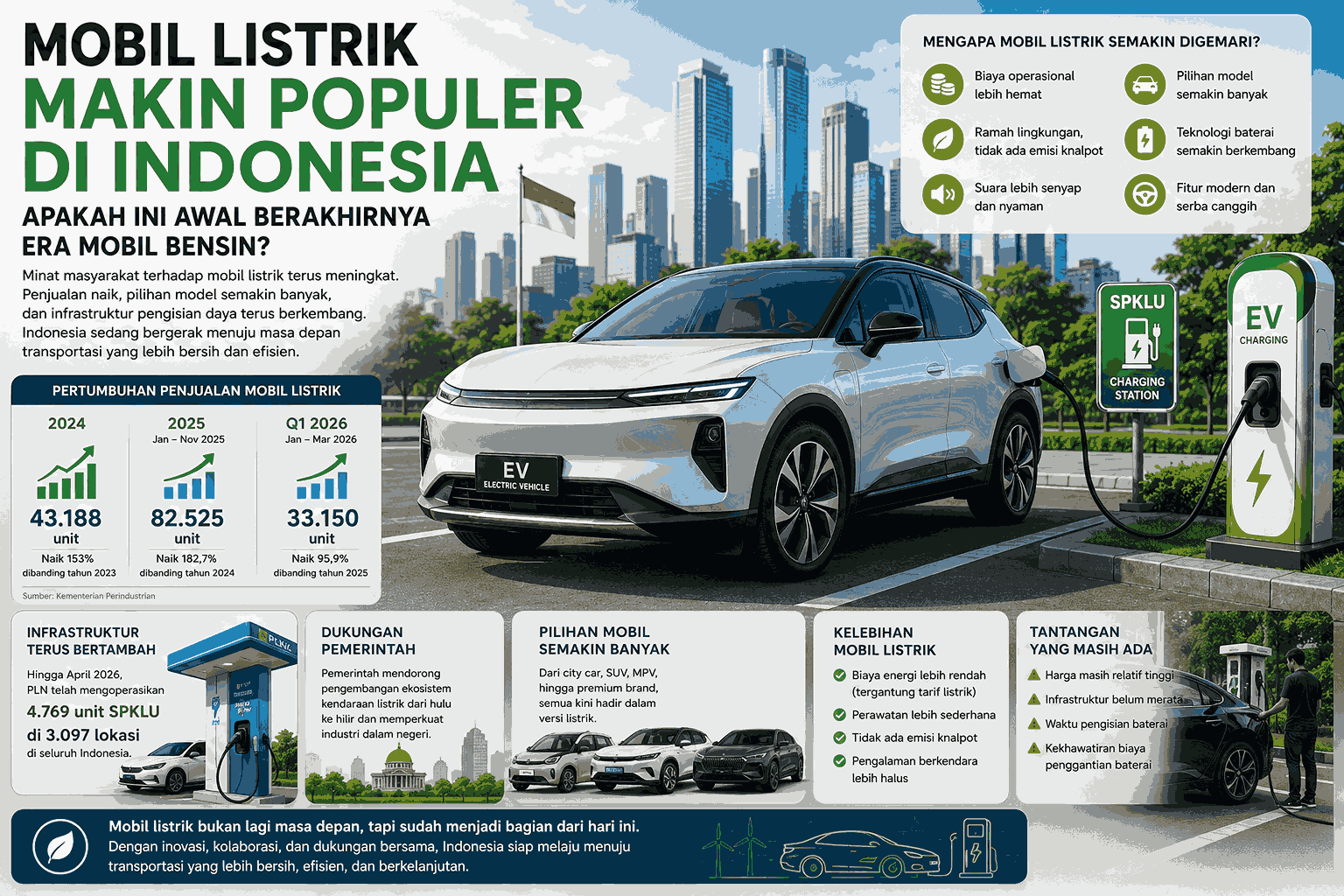 Mobil Listrik Makin Populer di Indonesia, Apakah Ini Awal Berakhirnya Era Mobil Bensin?