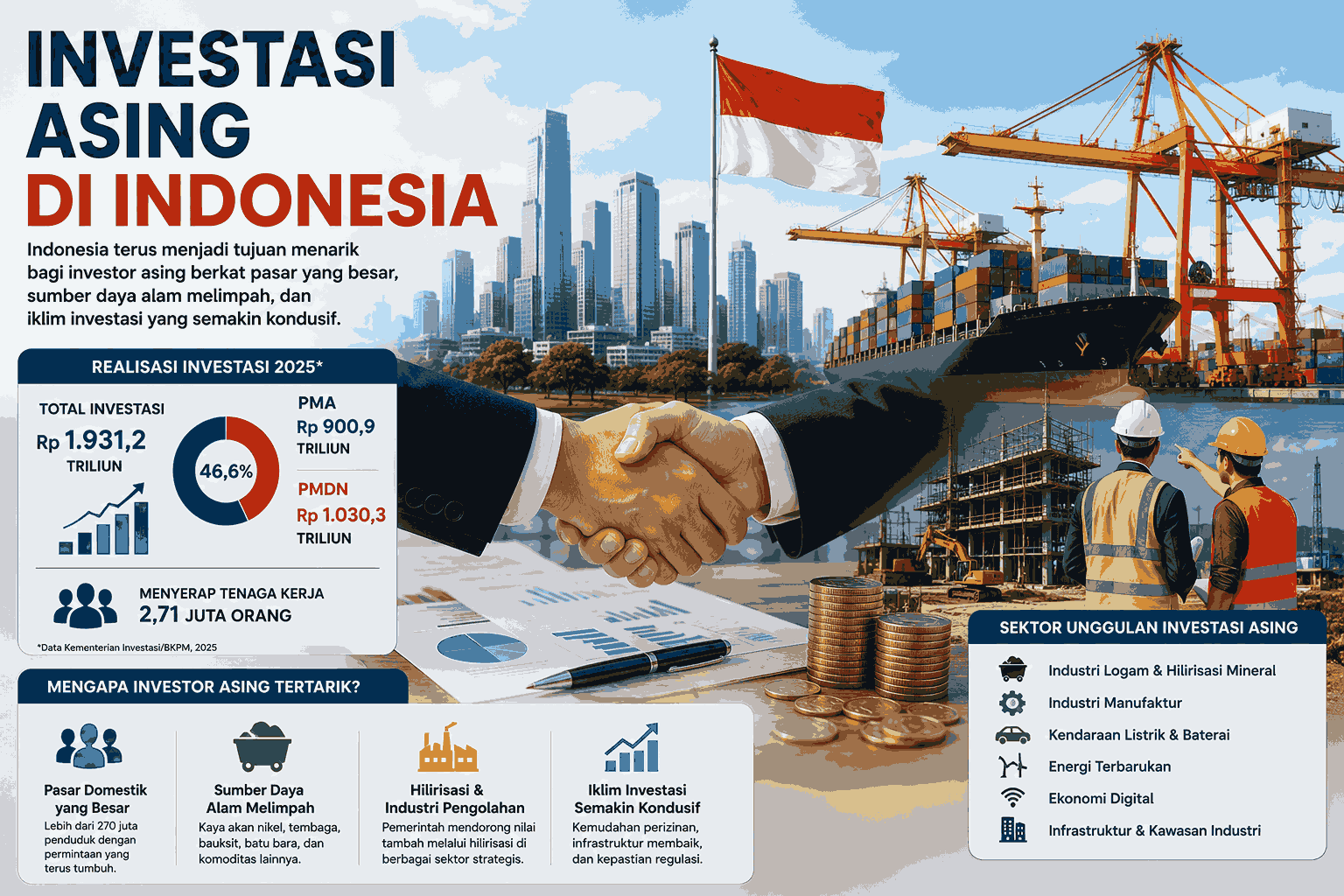 Indonesia Makin Dilirik Investor Asing, Investasi Terus Mengalir